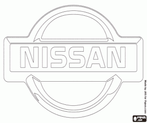 Emblem of the Nissan brand coloring page
