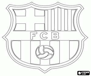 Emblem of FC Barcelona, Barça coloring page