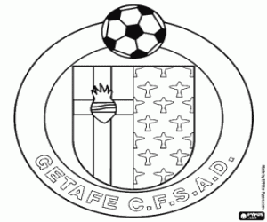 Emblem of Getafe CF coloring page
