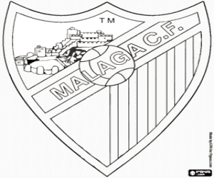 Emblem of Málaga CF coloring page