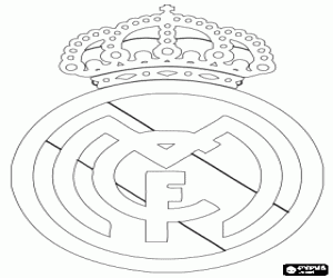 Emblem of Real Madrid CF  coloring page
