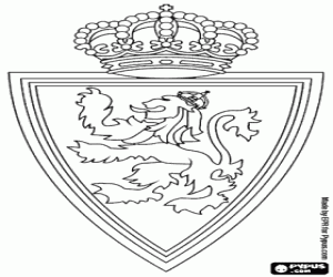 Emblem of Real Zaragoza coloring page