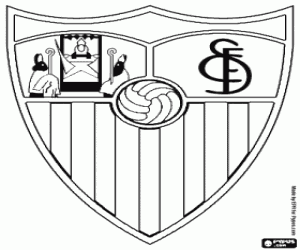 Emblem of Sevilla FC  coloring page