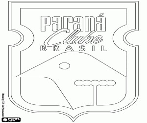 Emblem of Paraná Clube coloring page