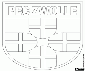 Emblem of PEC Zwolle coloring page