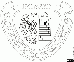 Emblem of Piast Gliwice coloring page