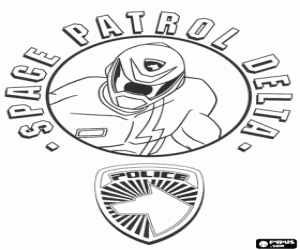Emblem of Power Rangers SPD coloring page