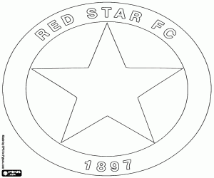 Emblem of Red Star FC coloring page