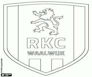 Emblem of RKC Waalwijk coloring page