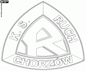 Emblem of Ruch Chorzów coloring page