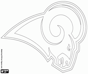 Emblem of Saint Louis Rams coloring page