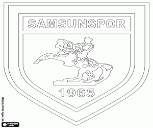 Emblem of Samsunspor coloring page