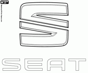 Emblem of the SEAT brand coloring page
