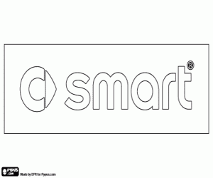 Emblem of the Smart brand coloring page