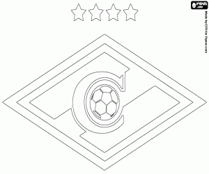 Emblem of Spartak Moscow coloring page