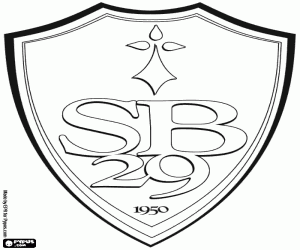 Emblem of Stade brestois 29 coloring page