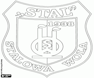 Emblem of Stal Stalowa Wola coloring page