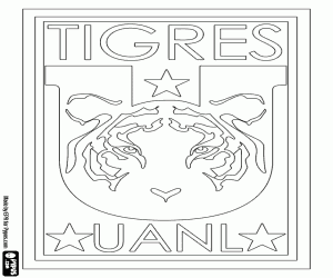 Emblem of Tigres UANL coloring page