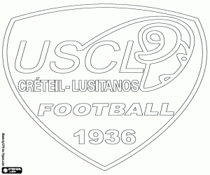 Emblem of US Créteil-Lusitanos coloring page