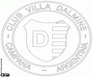 Emblem of Villa Dalmine coloring page