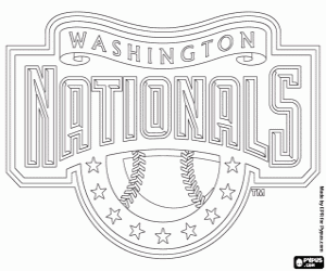 Emblem of Washington Nationals coloring page