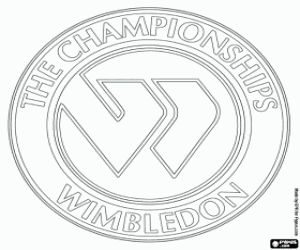 Emblem of the Wimbledon tournament coloring page