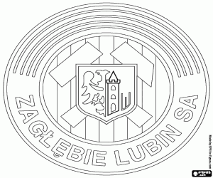 Emblem of Zagłębie Lubin coloring page