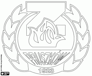 Emblem of Znicz Pruszków coloring page