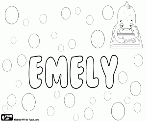 Emely, variant of Emily coloring page
