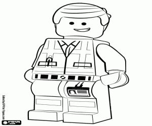 Emmet Brickowski, workman of Lego coloring page