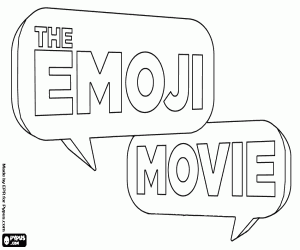 The Emoji Movie, the original logo coloring page
