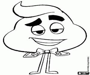 The emoji Poop, a character coloring page