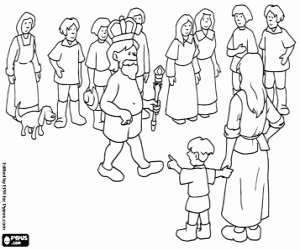 The Emperor and his new clothes coloring page