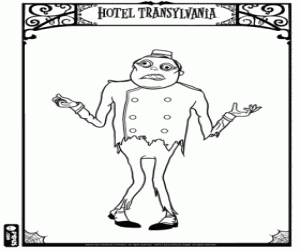 An employee of Hotel Transylvania coloring page
