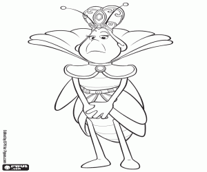 Empress the bee coloring page