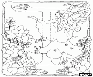 The enchanted frog on letter T coloring page