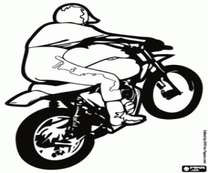 Enduro, one sport on motorcycle coloring page
