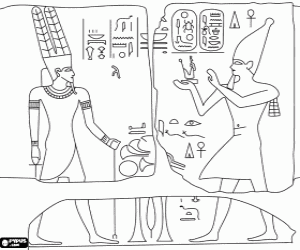 Engraved pieces of the Pharaohs coloring page