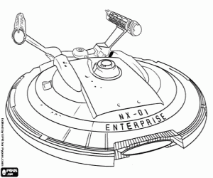 Enterprise of Star Trek coloring page