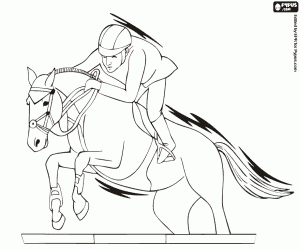 Equestrian, olympic sport since 1912 coloring page