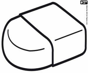 Eraser, rubber to erase pencil coloring page