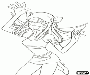 Eriru, character from Mermaid Melody coloring page