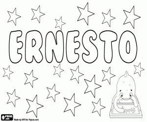 Ernesto, male name coloring page