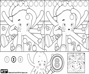 Errors,Pypus and Christmas ornaments coloring page