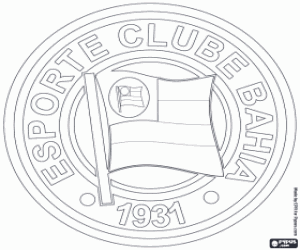 Esporte Clube Bahia logo coloring page