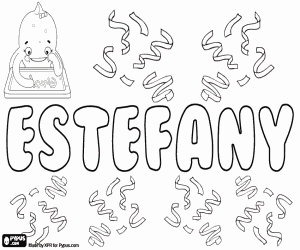 Estefany, variant of Stephanie coloring page