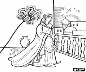 Esther, the Queen of Persia coloring page