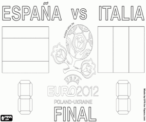 Euro 2012 UEFA Final coloring page