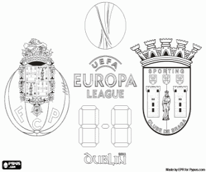 Europe League Final 2010-2011 coloring page