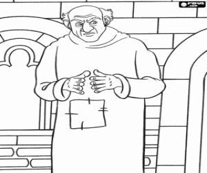 The evil Gargamel in New York coloring page